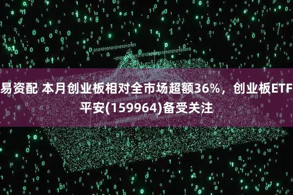 易资配 本月创业板相对全市场超额36%，创业板ETF平安(159964)备受关注